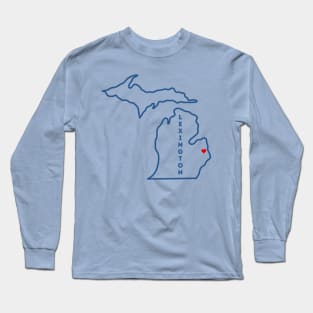 Lexington MI Love (Navy) Long Sleeve T-Shirt